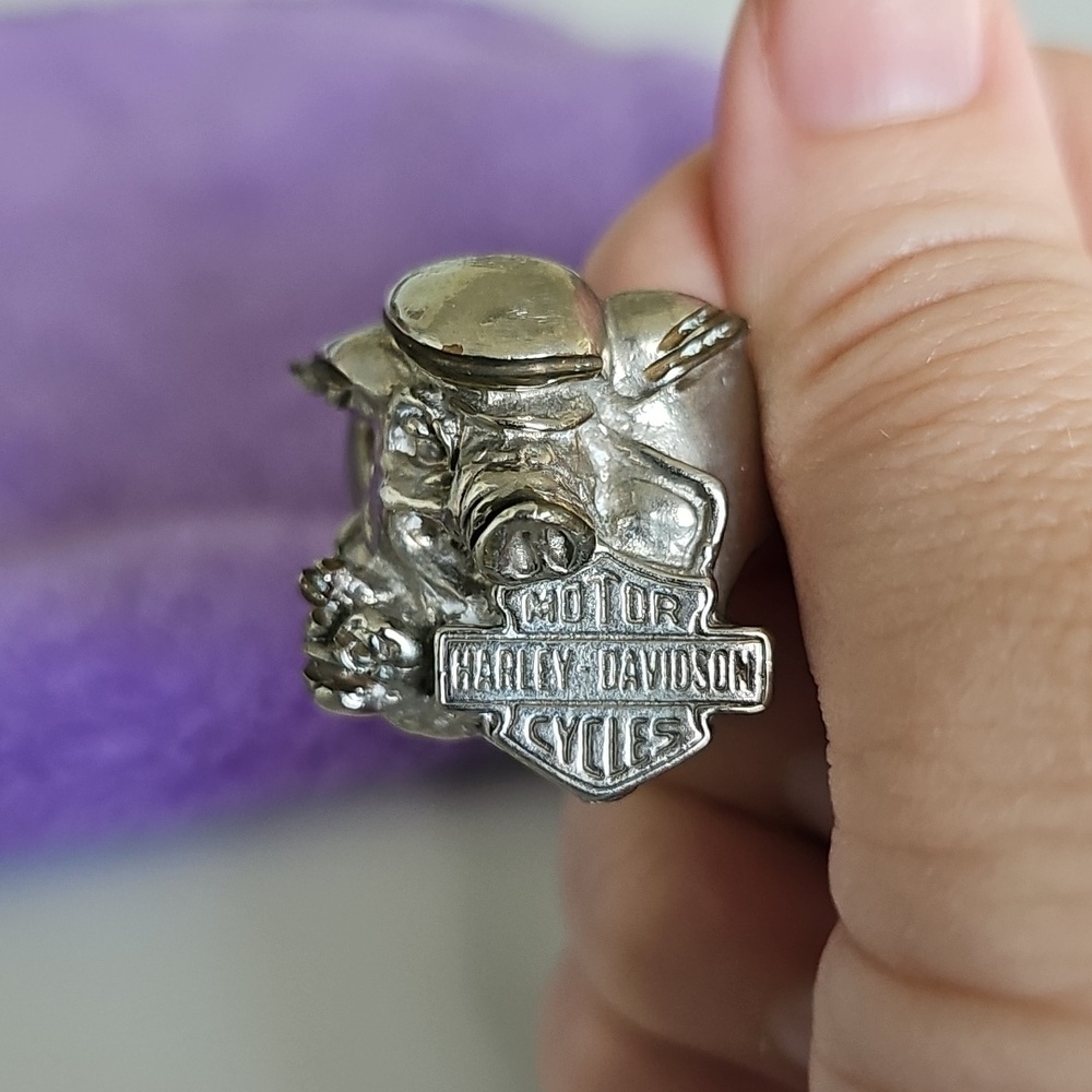 Harley-Davidson Silver Hog Vintage Ring - Picture 2 of 3